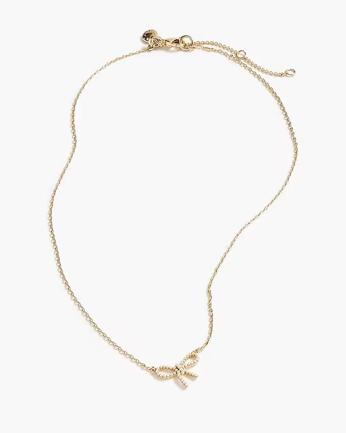 Tiny bow pendant necklace | J.Crew Factory