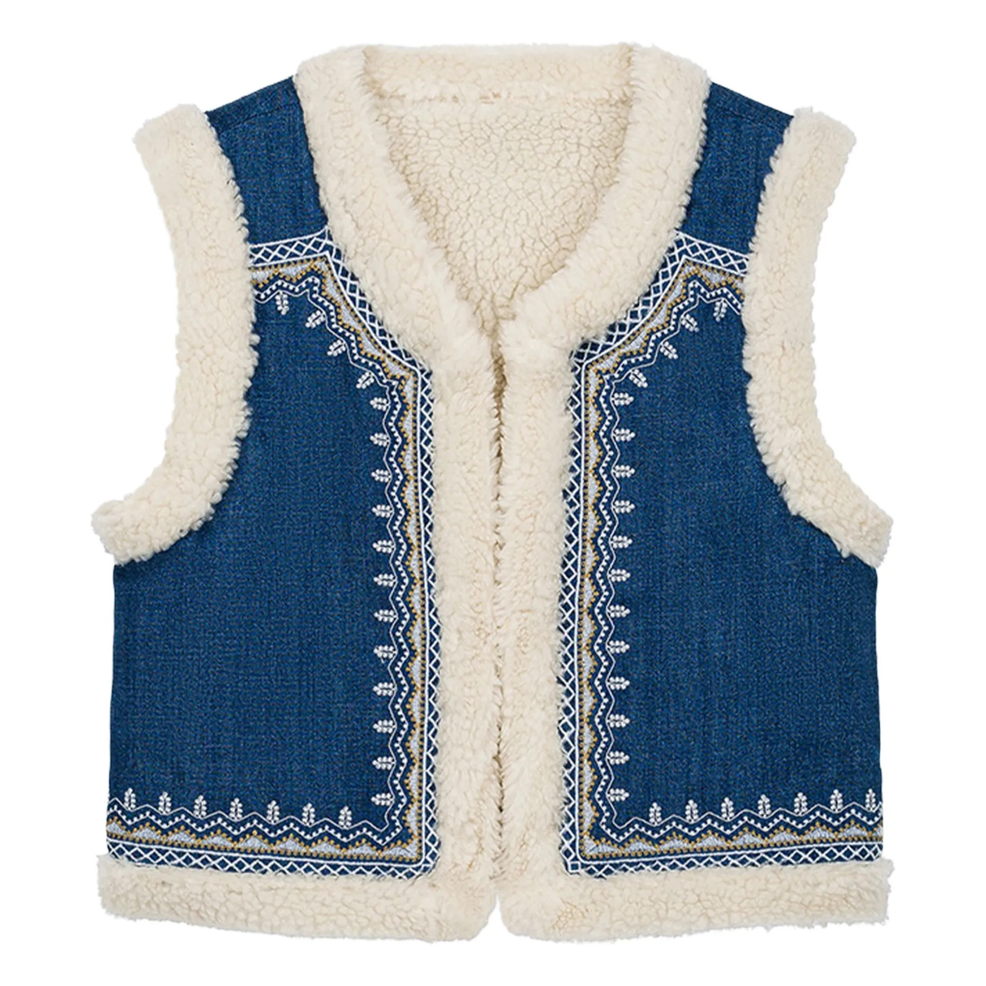 Figara Denim Reversible Sleeveless Jacket - Women's Collection | Blue | Smallable