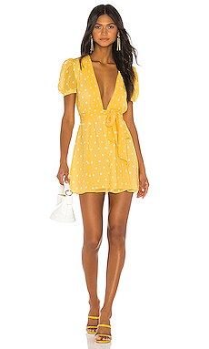 Privacy Please Carlotta Mini Dress in Yellow & White Dot from Revolve.com | Revolve Clothing (Global)