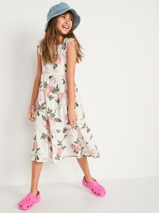 Floral-Print Tiered All-Day Maxi Dress for Girls | Old Navy (US)