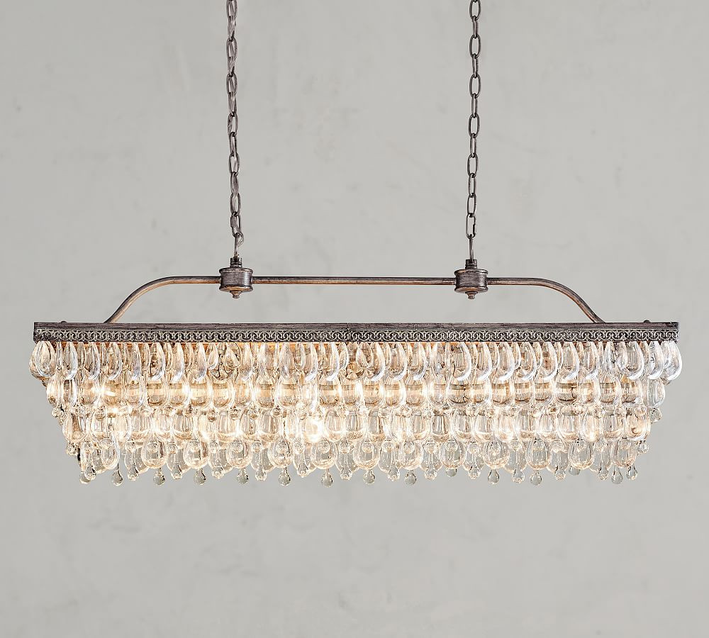Clarissa Rectangular Crystal Chandelier | Pottery Barn (US)