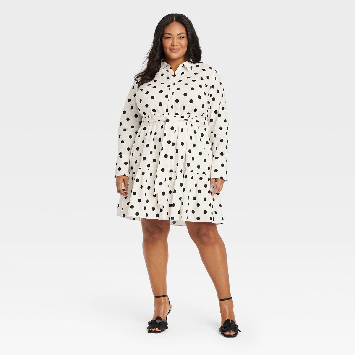Women's Button-Front Mini Shirtdress - Ava & Viv™ | Target