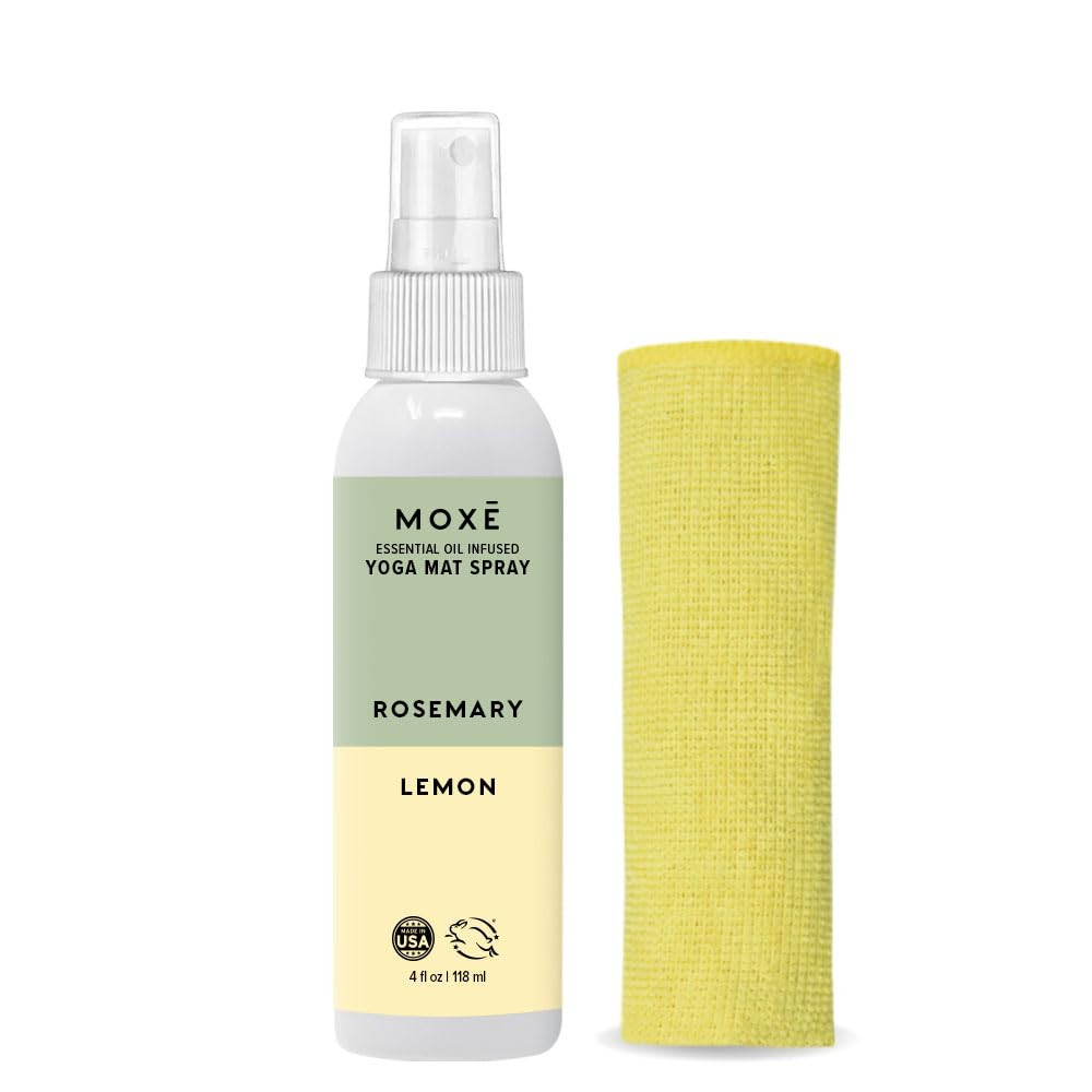 MOXE Yoga Mat Cleaner, Green America Certified, Rosemary and Lemon Essential Oils, Safe for All M... | Amazon (US)