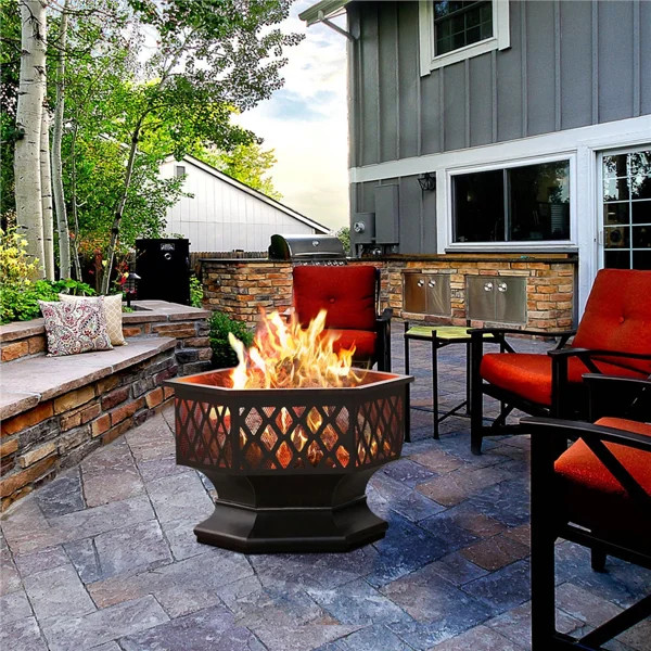 Jayce Iron Wood Burning Fire Pit | Wayfair North America