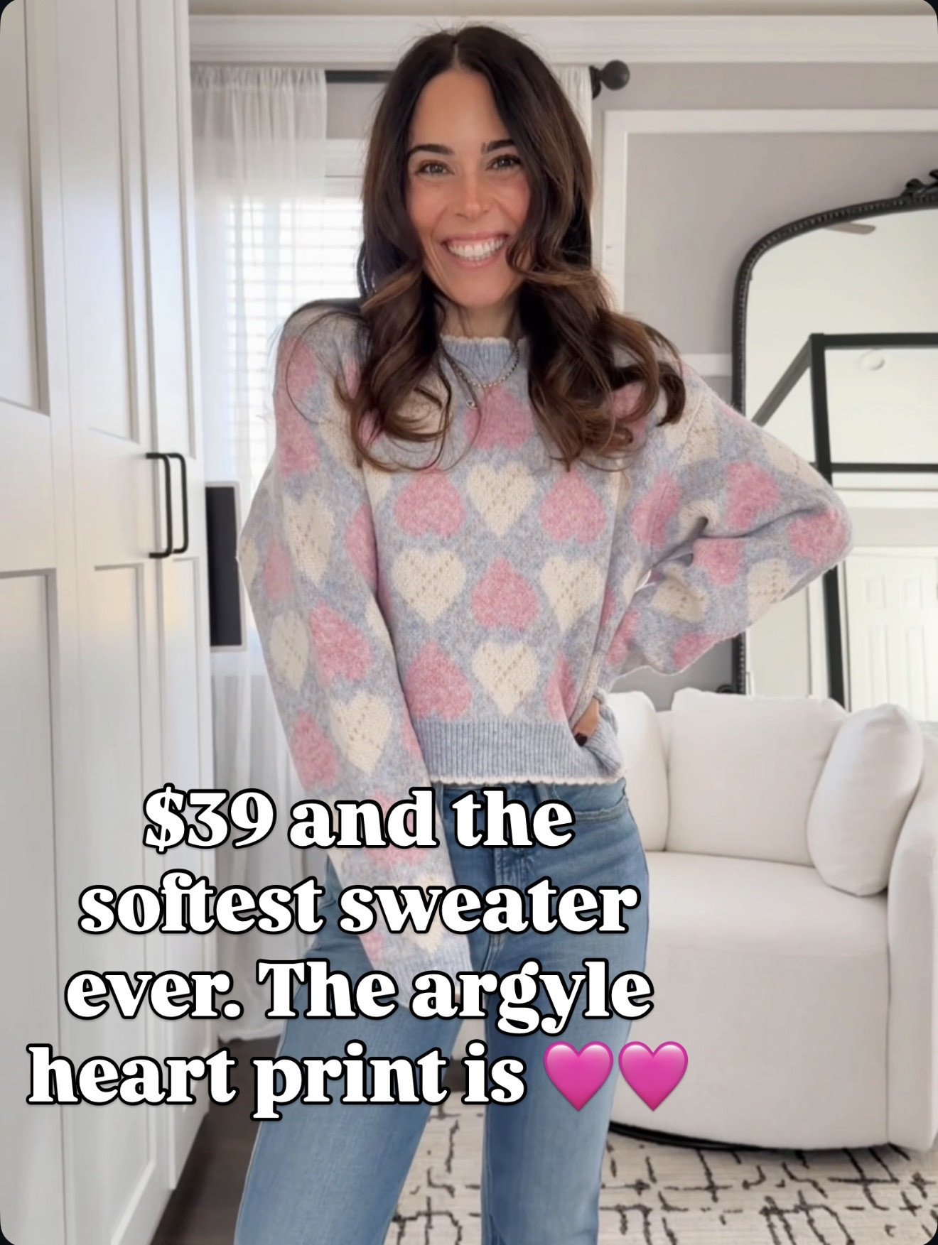 $39 and SO soft — the argyle heart print sold me instantly 💕 🔗⬇️ wearing size xs 

#LTKFindsUnder50 #LTKOver40 #LTKSeasonal
