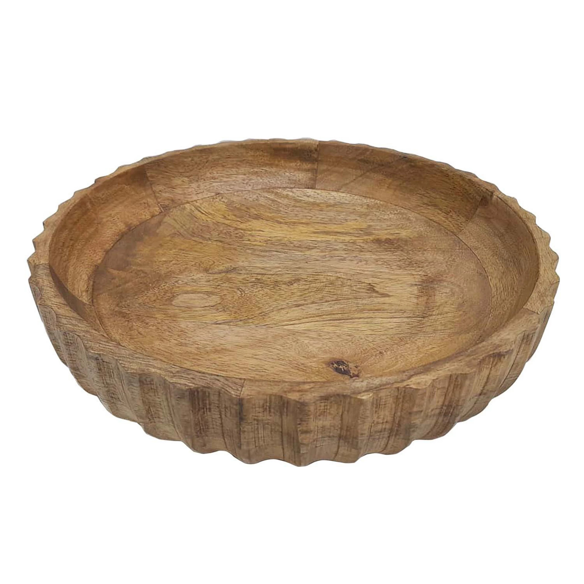 Everyday Decor Fluted Design Wood Decorative Bowl | Kohl's