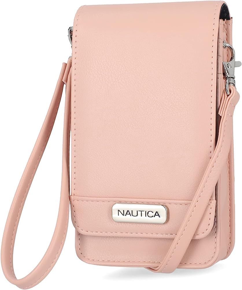 Nautica Catalina Vegan Leather RFID Womens Crossbody Cell Phone Purse Holder Wallet | Amazon (US)