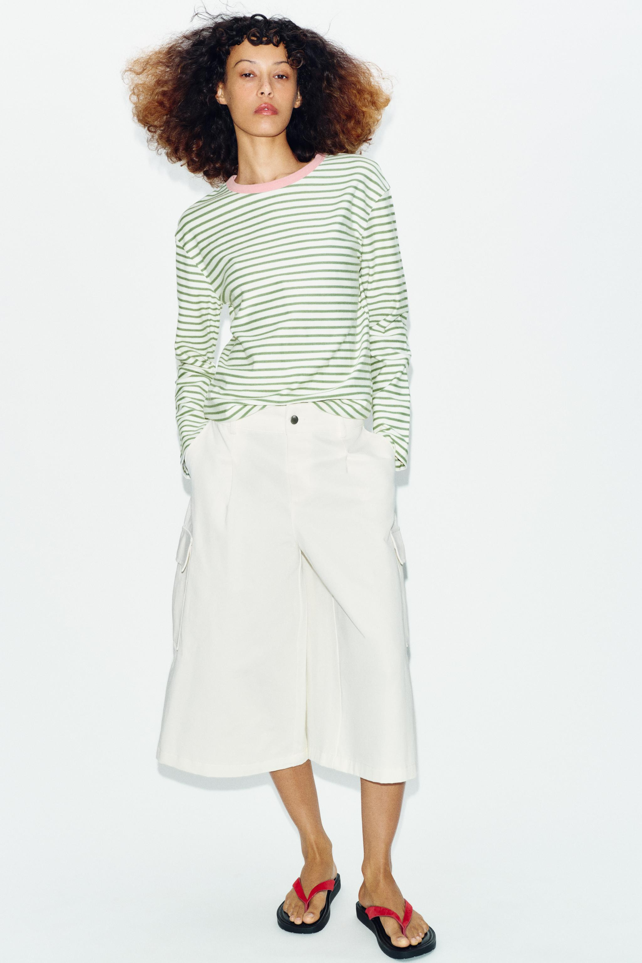 LONG SLEEVE STRIPED T-SHIRT | Zara US