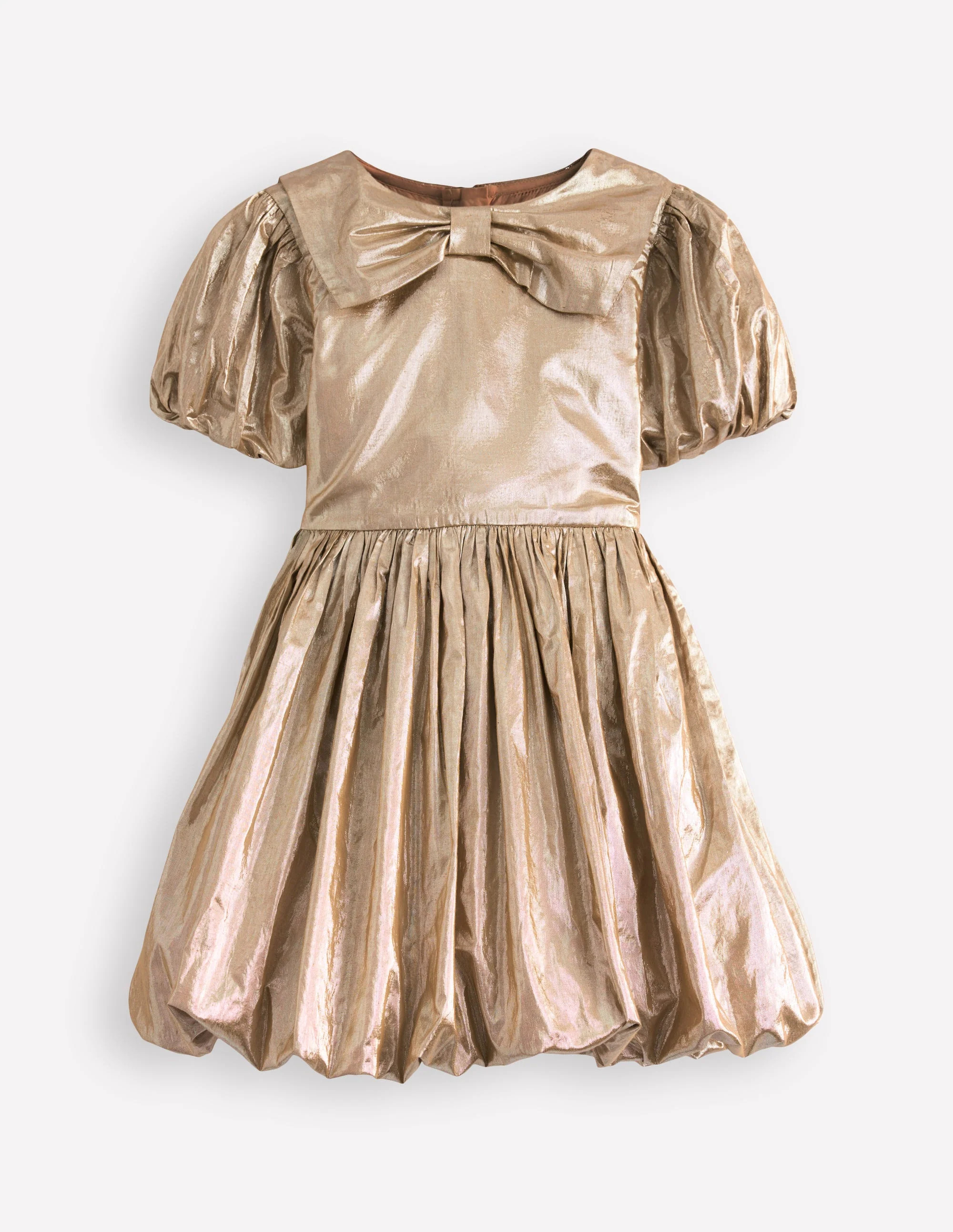 Bubble Hem Party Dress-Gold | Boden (US)