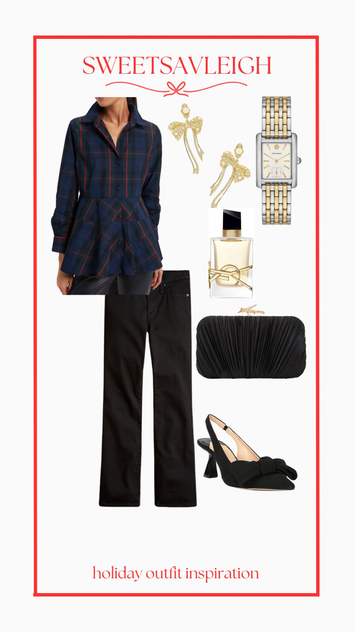 Holiday outfit inspo | plaid shirt, black jeans, cropped jeans, bow heels, holiday party outfit, Christmas outfit 

#LTKHoliday #LTKSeasonal #LTKStyleTip