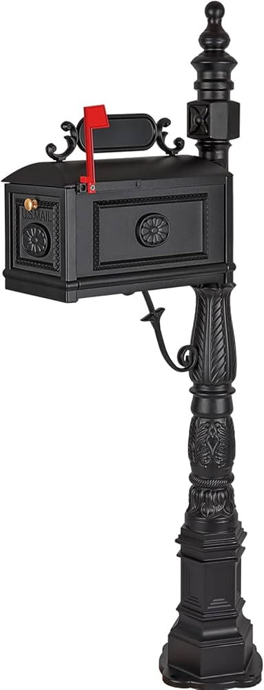 Polar Aurora Barcelona Decorative Post Mailbox Combination Stratford Heavy Duty Postal Mail Box C... | Amazon (US)