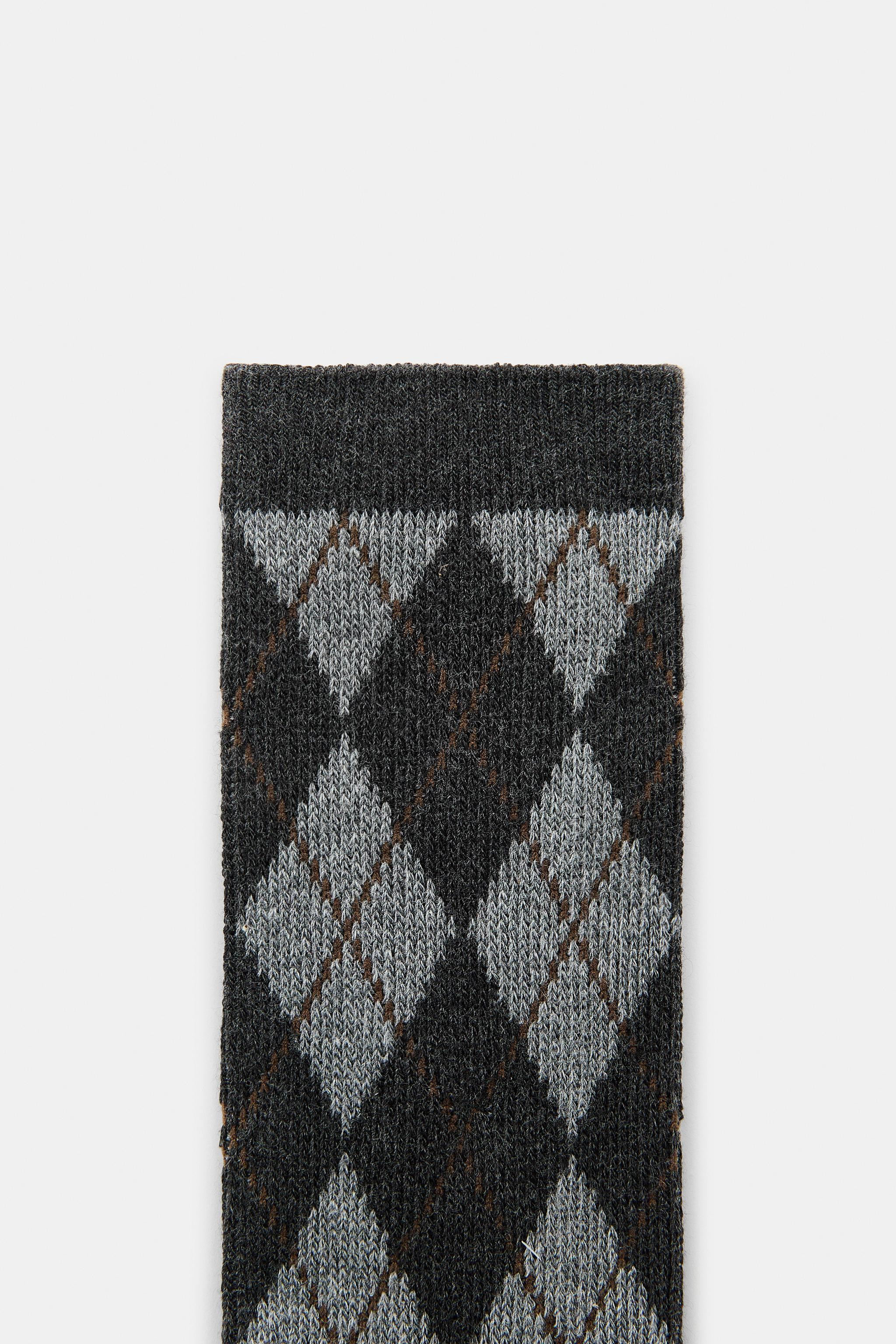 DIAMOND PATTERN COTTON SOCKS | Zara UK