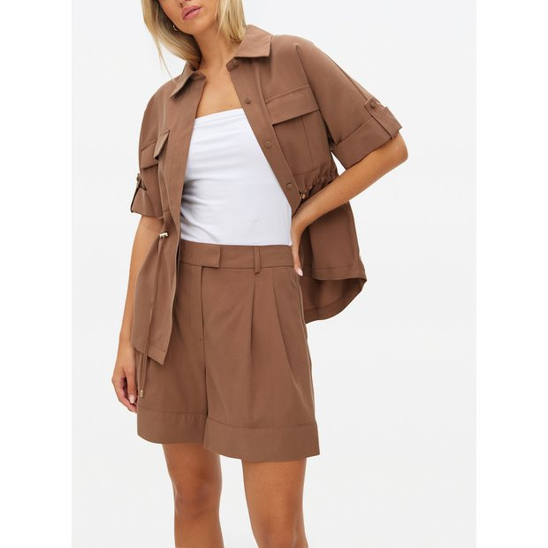 Brown Utility Co-ord Shorts 14 | Tu Clothing