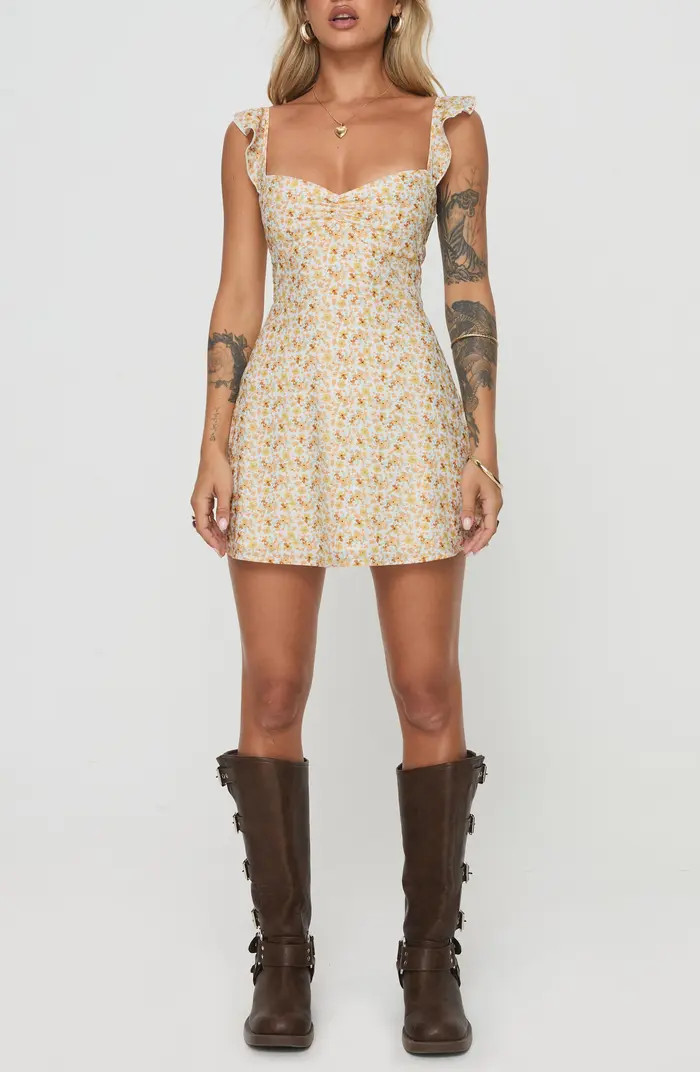 Princess Polly Landon Floral Print Minidress | Nordstrom | Nordstrom