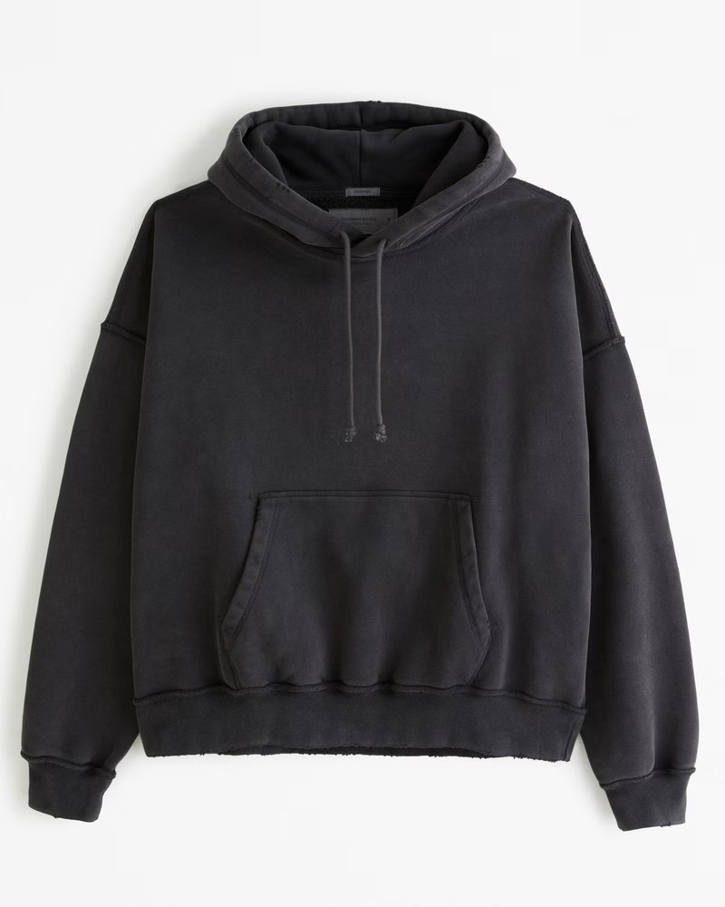 Essential Cropped Popover Hoodie | Abercrombie & Fitch (US)
