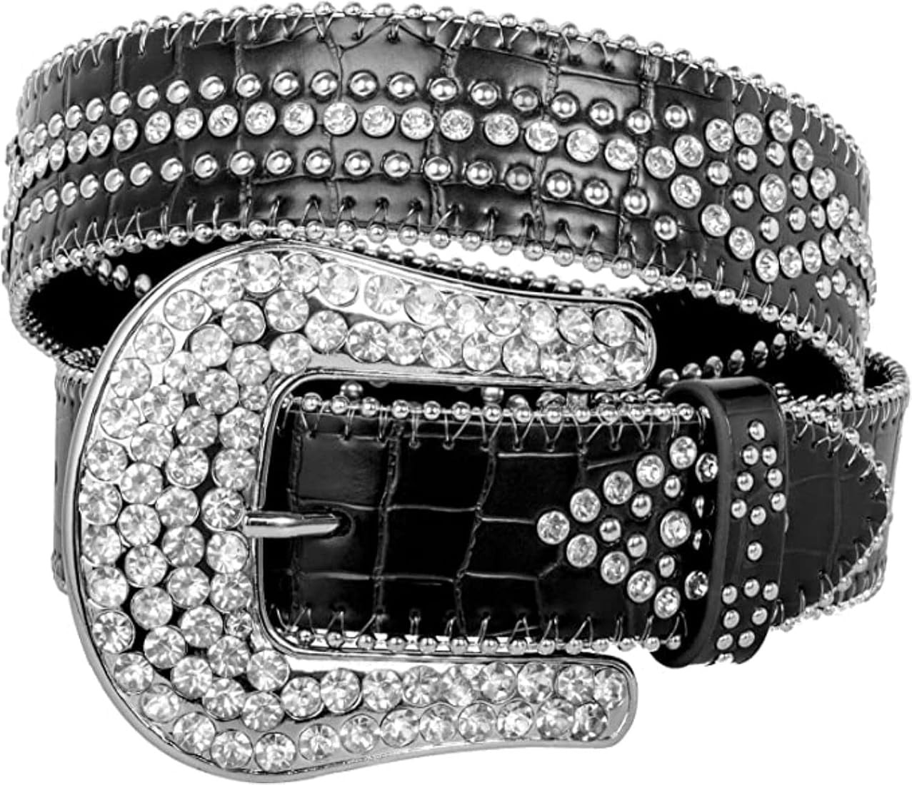 Archbelt Rhinestone Belts for Women Western Belt Cowgirl Cowboy Studded Leather Y2k Bling Belts f... | Amazon (US)