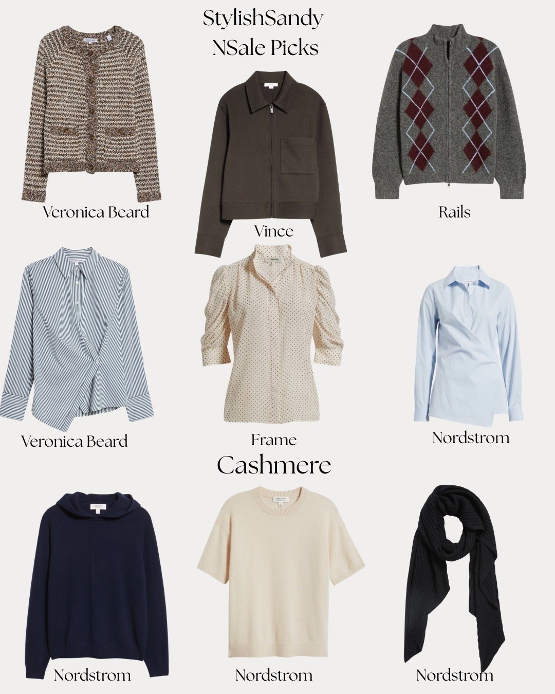 Nsale picks! These are my favorite top layers, button downs, and cashmere pieces from top brands I love like Veronica Beard, Vince, Frame, Rails and more!

#LTKSeasonal #LTKSaleAlert