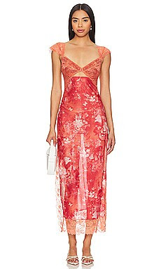 Free People X Intimately FP Suddenly Fine Maxi Slip in Apricot Combo from Revolve.com | Revolve Clothing (Global)