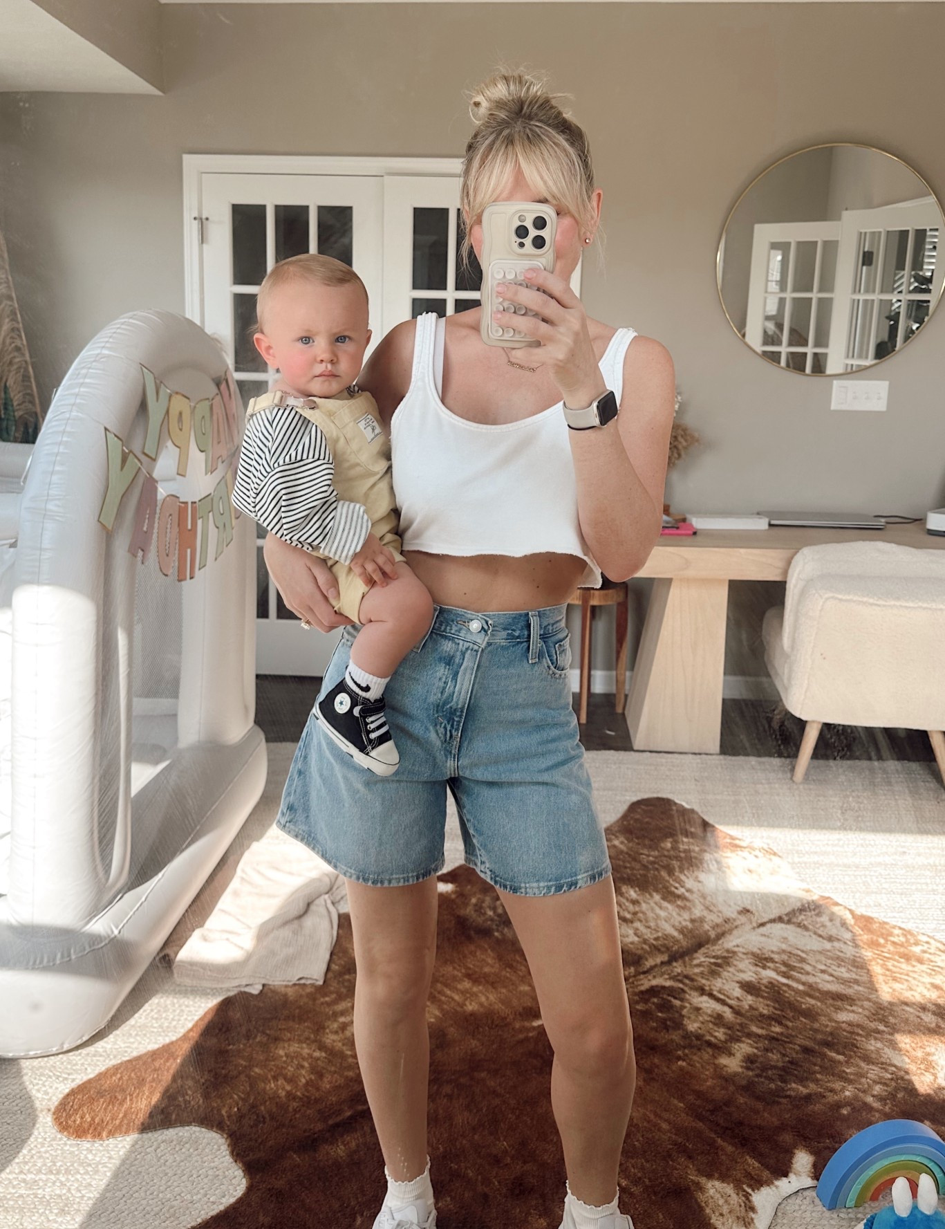 The ultimate mom shorts! Wearing size 26. Runs TTS. Tank sold out.

#LTKSaleAlert #LTKStyleTip #LTKShoeCrush