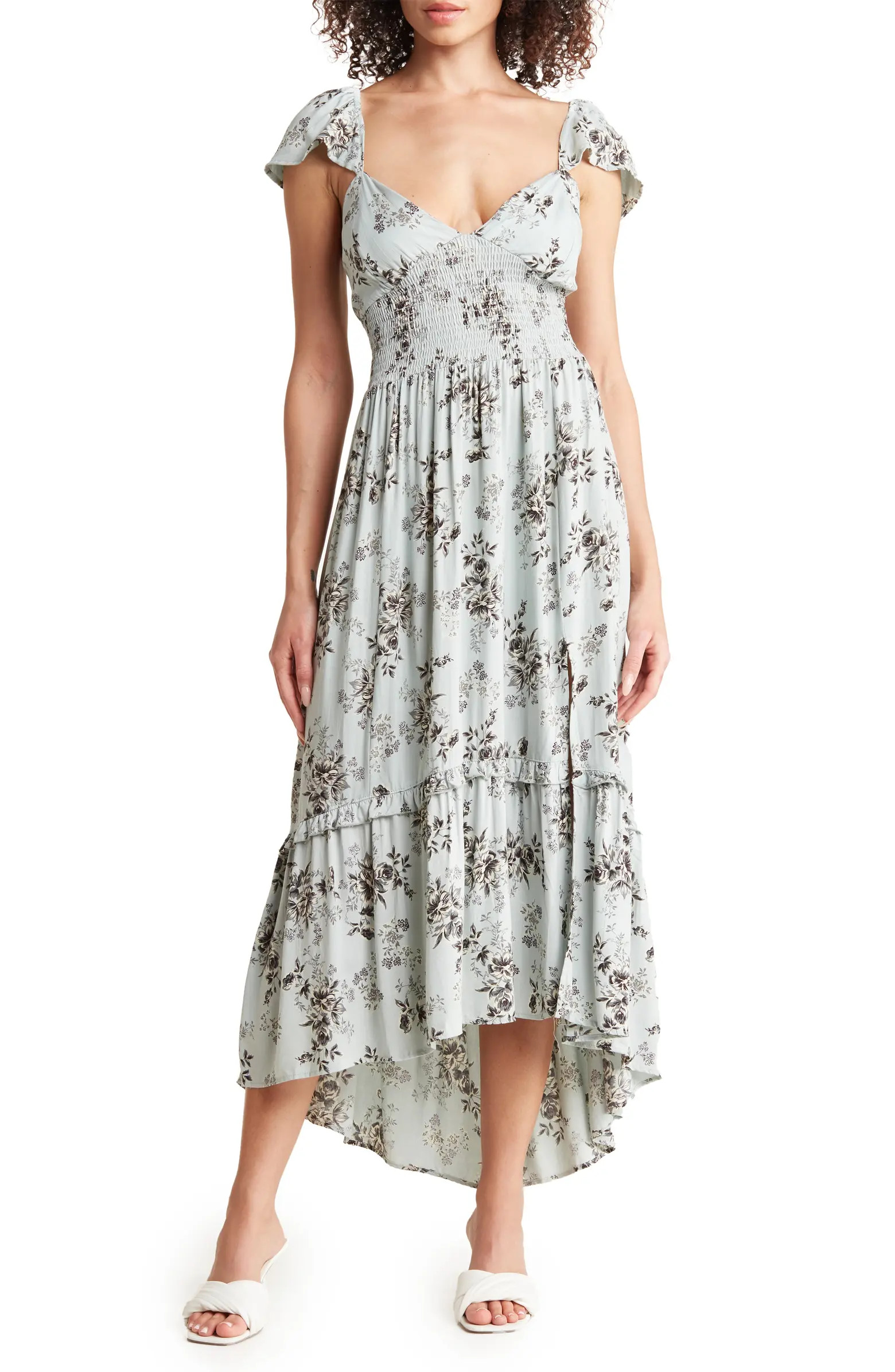 Flutter Sleeve Maxi Dress | Nordstrom Rack