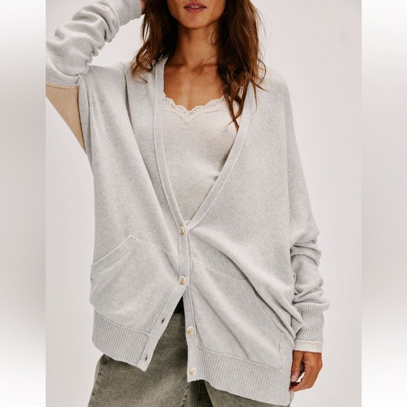 Free people we the free essential cardi in mercury combo cardigan sweater NWT | Poshmark