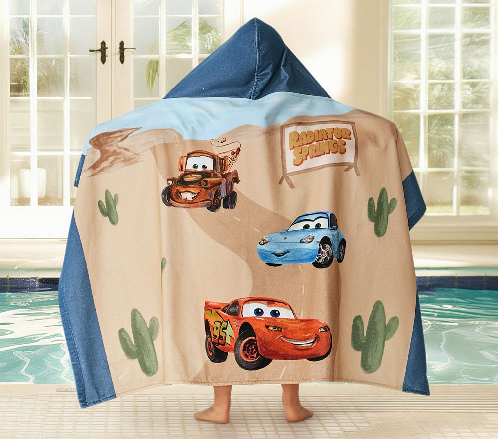 Disney and Pixar Cars Heritage Beach Kid Hooded Towel UPF 50+ | Pottery Barn Kids