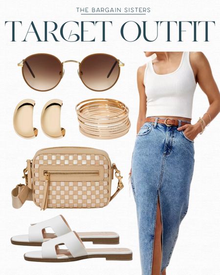 Target Outfit 

| Target Fashion | Target Finds | Denim Skirt | Tank Top | Sunglasses | Slide Sandals | Crossbody Bag | Casual Outfit 

#LTKxTarget #LTKfindsunder50 #LTKstyletip