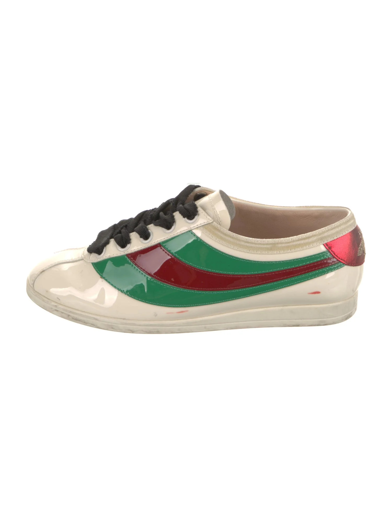 Web Accent Patent Leather Sneakers | The RealReal