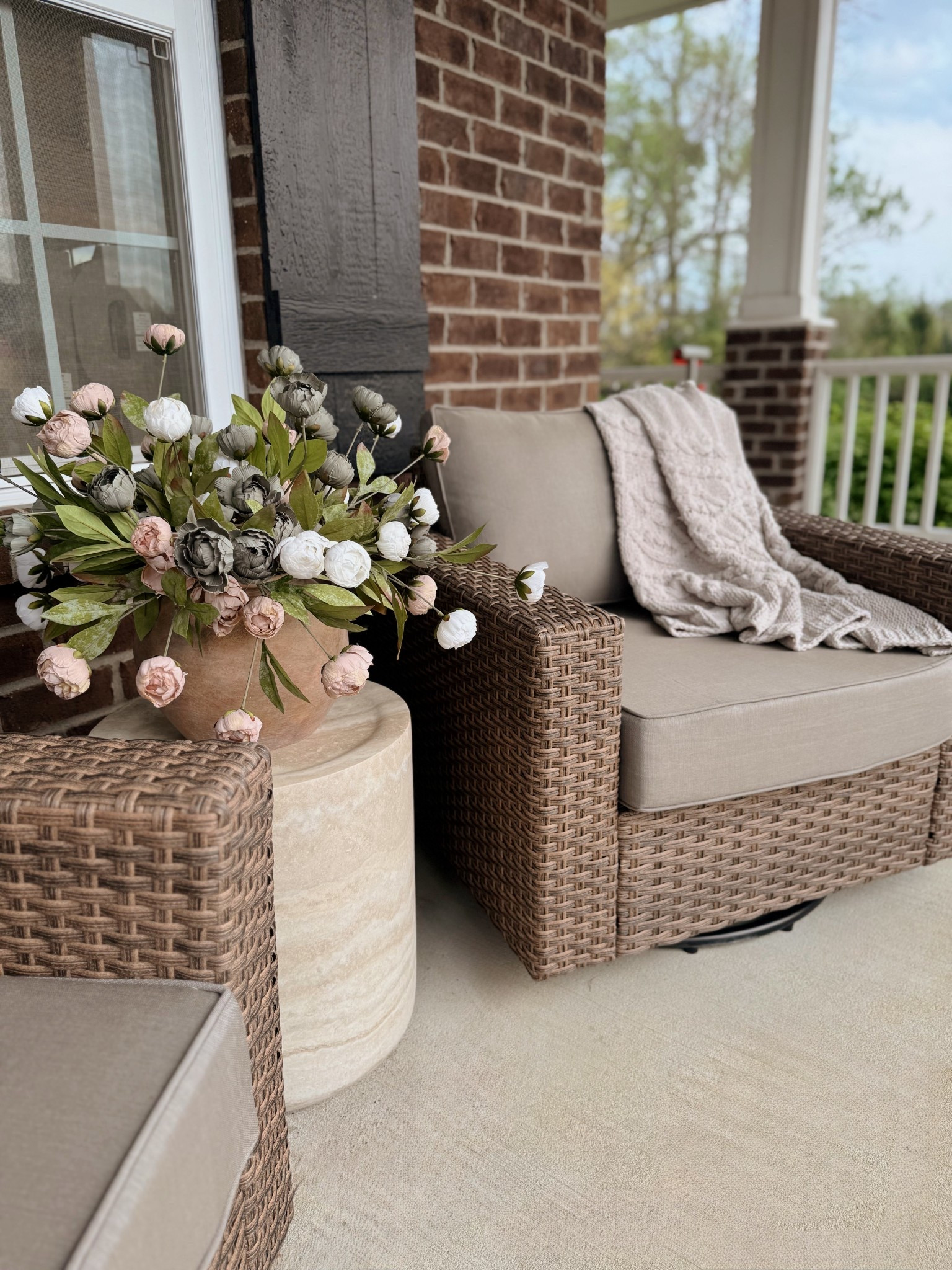 Outdoor seating never looked SO good! These swivel glider outdoor chairs are comfy, beautiful, and the perfect addition to patios, decks or by the pool!

#wishyouwerehere #outdoor #Wayfair #Ad #WayfairPartner

@Wayfair 

#LTKSeasonal #LTKHome #LTKSaleAlert