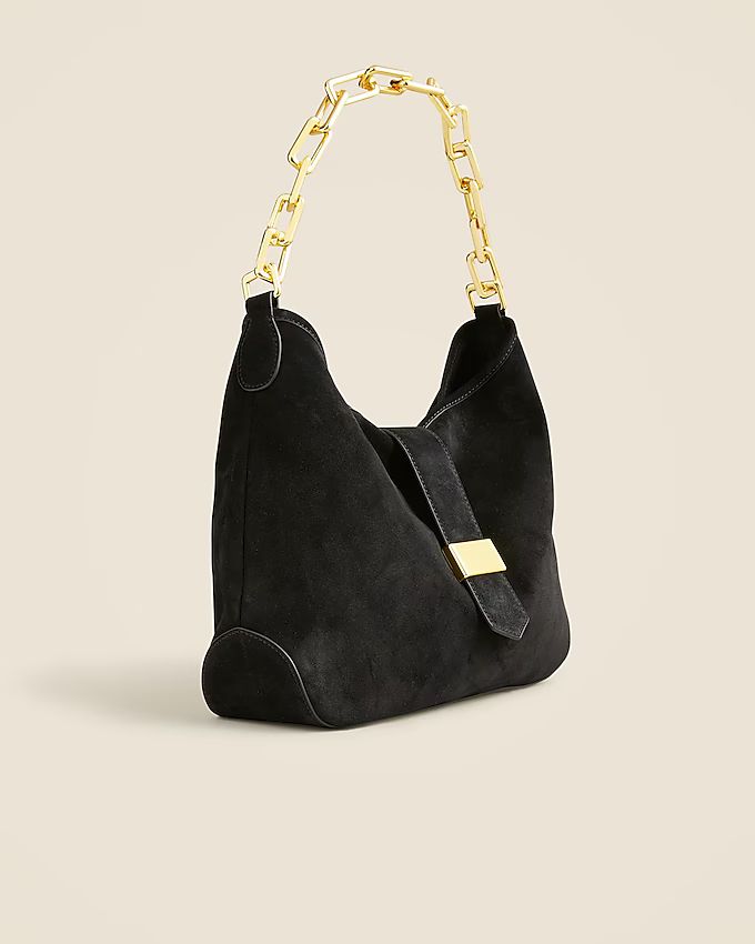 Berkeley chainlink shoulder bag in suede | J. Crew US