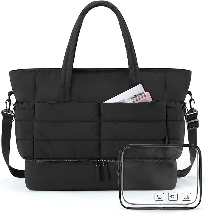 BAGSMART Travel Duffel Bag, Gym Bag for Women with Shoe Compartment, Large Weekender Bags for Wom... | Amazon (US)