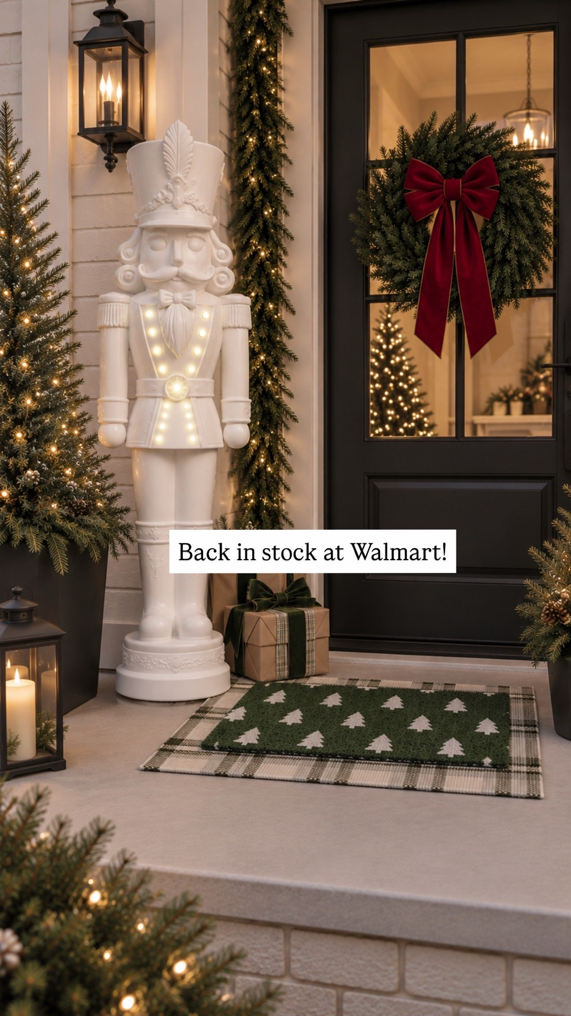Christmas porch magic ✨🎄

I’m loving this simple but festive layered doormat combo! The smaller tree-print rug layered over the plaid rug adds the cutest pop of Christmas without making the porch feel too busy. And this white nutcracker is definitely the star of the show! 🤍

Everything is linked here—including the rugs, nutcracker,

#LTKSeasonal #LTKHome