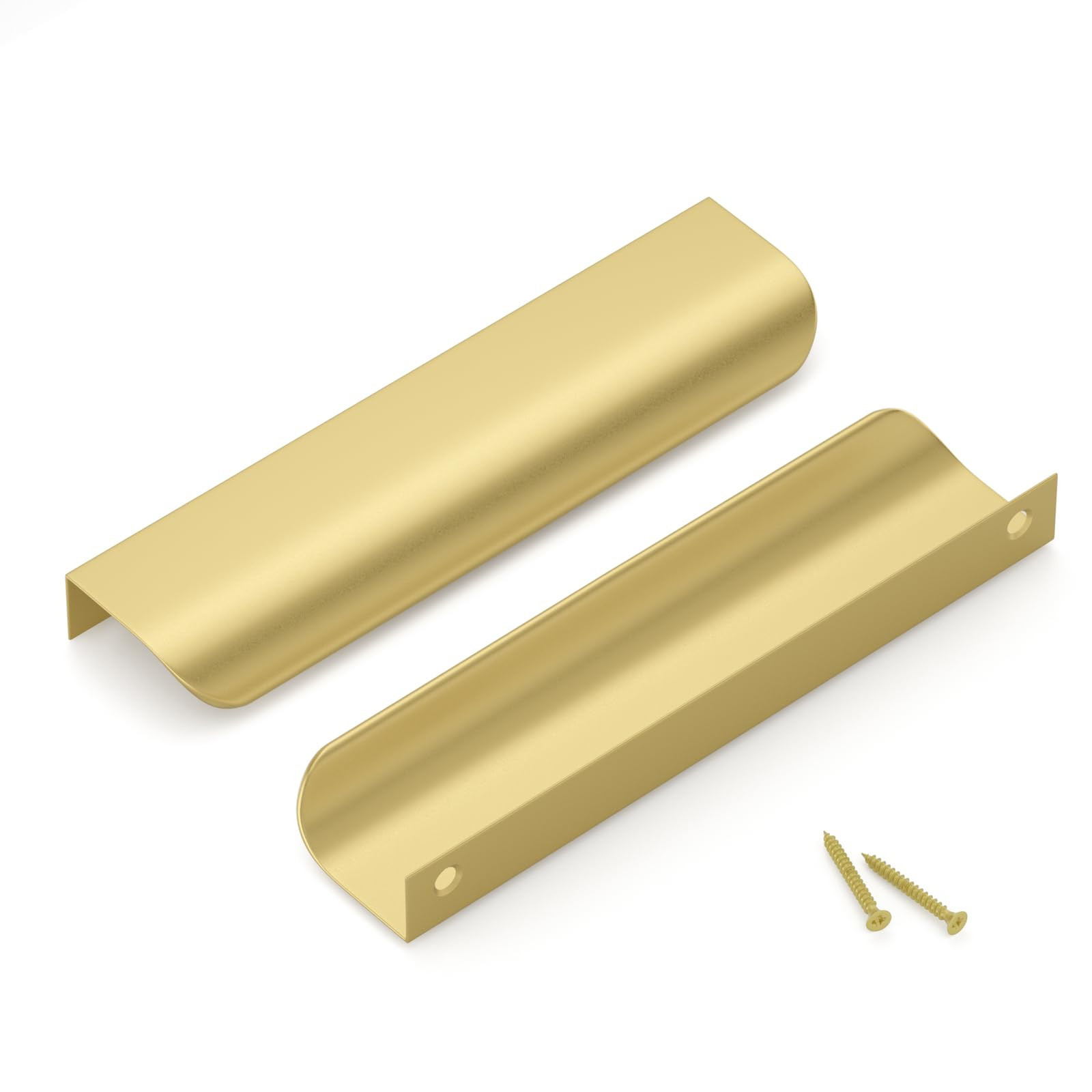 homdiy 10 Pack Edge Drawer Pulls Brushed Brass Cabinet Handles 5in Edge Finger Tab Pull for cabin... | Amazon (CA)