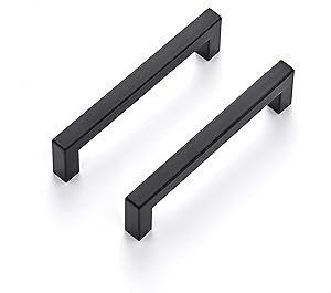 Ravinte 10 Pack 5 Inch Square Cabinet Handles Matte Black Pulls Drawer Kitchen Hardware for Cabin... | Amazon (US)