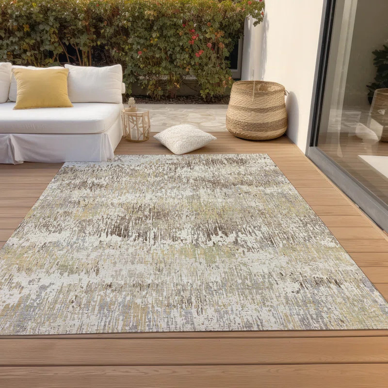 Machine Washable Indoor/Outdoor Christain ACN1378 Ivory Rug | Wayfair North America