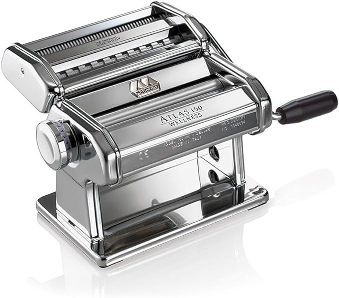 Marcato Atlas 150 Pasta Machine, Made In Italy, Includes Pasta Cutter, Hand Crank, & Instructions | Amazon (US)