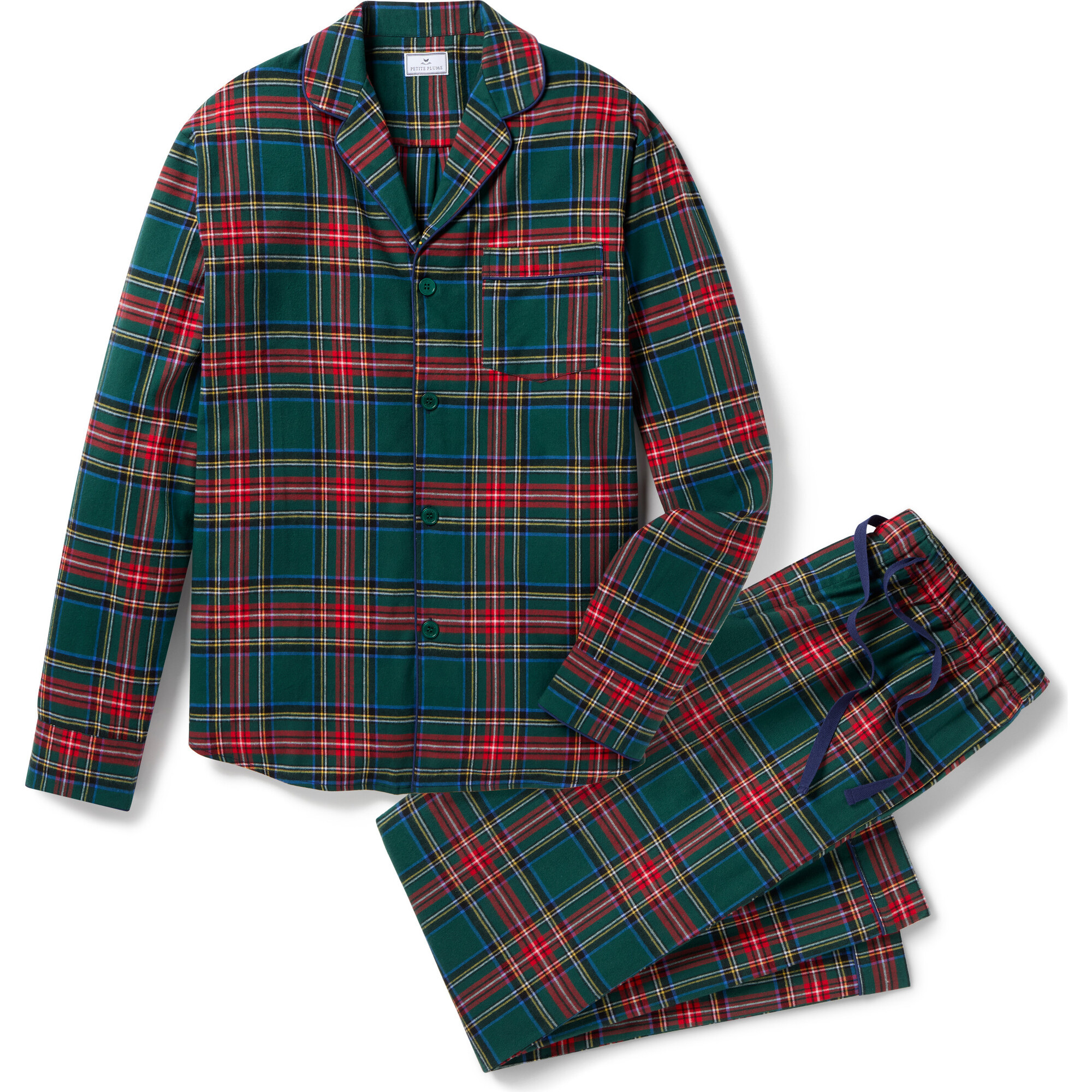 Men's Brushed Twill Pajama in Kensington Tartan | Maisonette