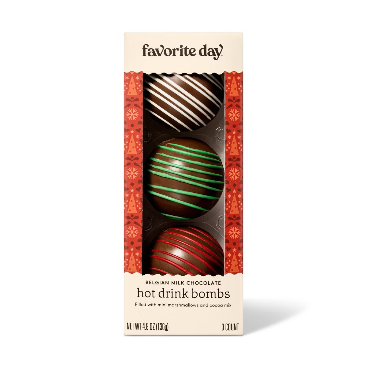 Holiday Hot Chocolate Drink Bombs - 4.8oz/3ct - Favorite Day™ | Target