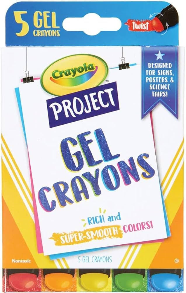 Crayola CYO52-9509 Project Gel Crayon Assorted Color - Pack of 55 | Amazon (US)