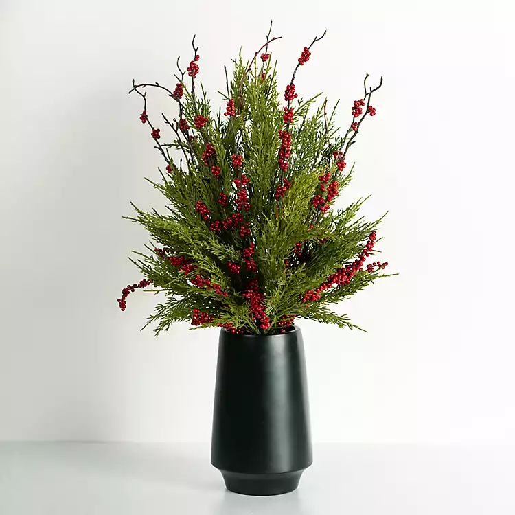 Cedar Red Berry Branch Arrangement | Kirkland's Home