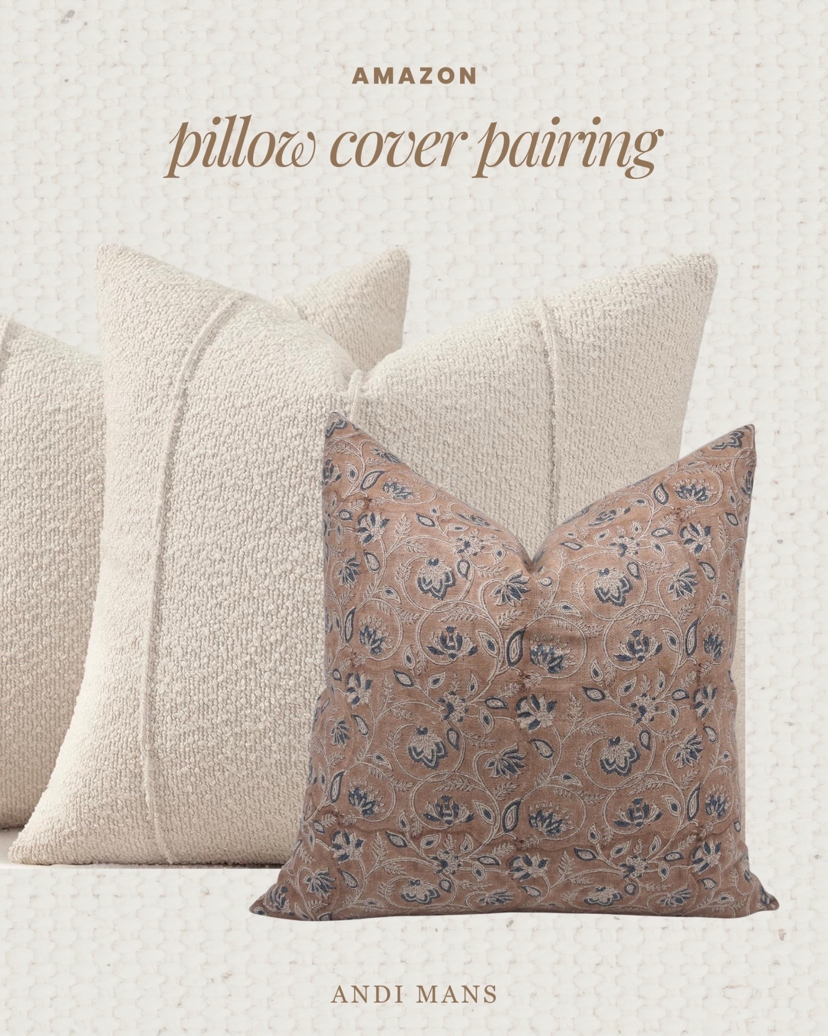 More of a floral, soft pillow cover look for your sofa! I love this pairing off Amazon!



#LTKHome #LTKSeasonal