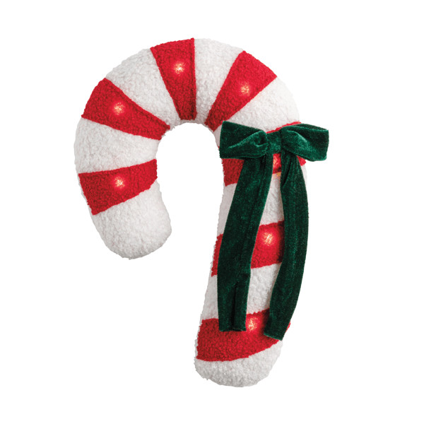 Candy Cane Sherpa Pillow | Mud Pie