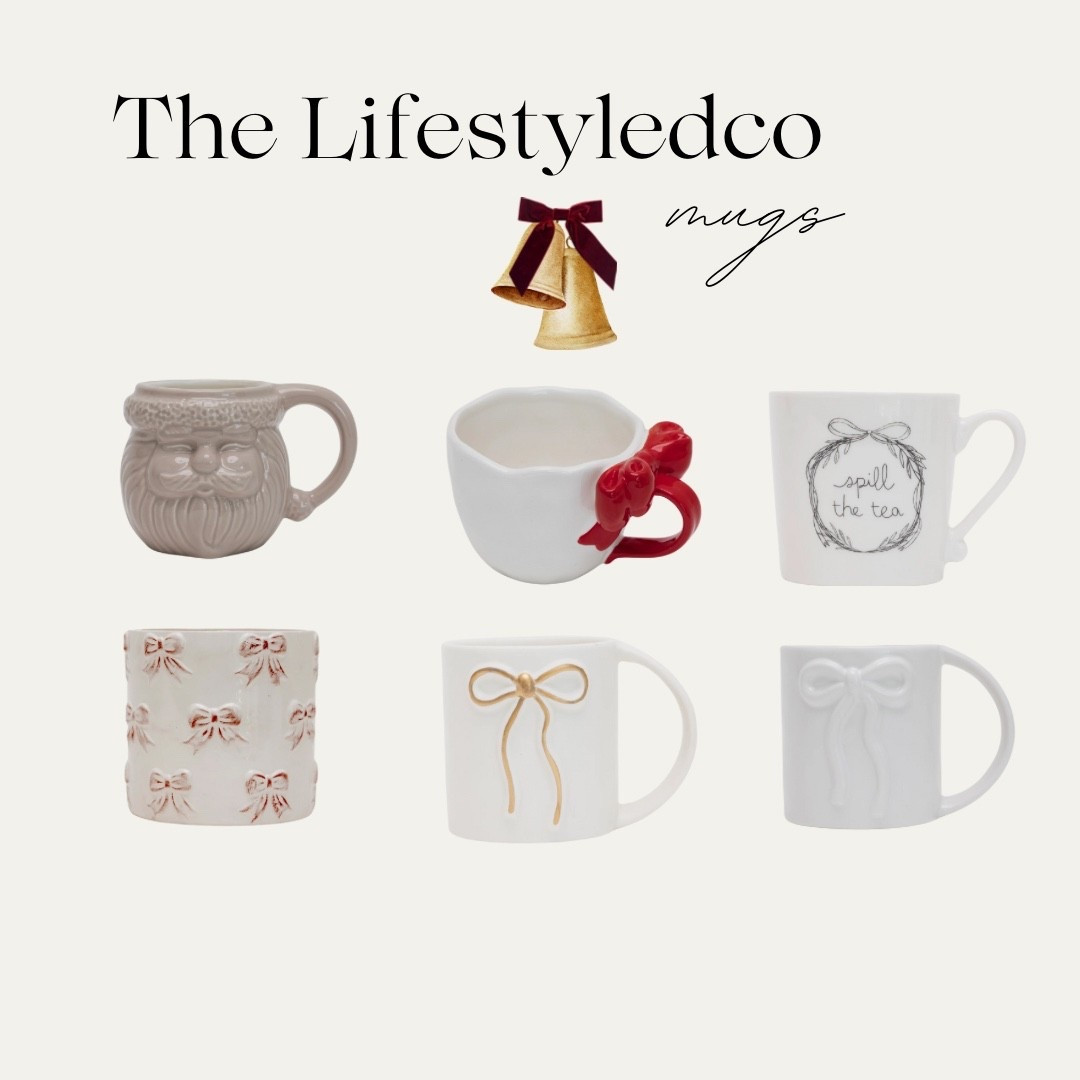 Get the Look: The LifestyledCo Mugs 🤎
Because even your coffee deserves a moment ✨
Neutral tones, bow details, and that signature cozy The LifestyledCo charm — shop these beautiful mugs to elevate your morning routine or your holiday hot cocoa station 🎄

#TheLifestyledCo #LTKHome #LTKHoliday #HolidayMugs #NeutralHome #CozySeason #KitchenFavorites

#LTKHoliday #LTKHome #LTKSeasonal