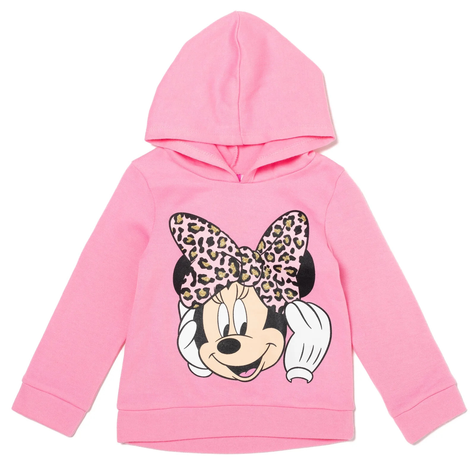 Disney Minnie Mouse Big Girls Fleece Pullover Hoodie Pink 10-12 | Walmart (US)
