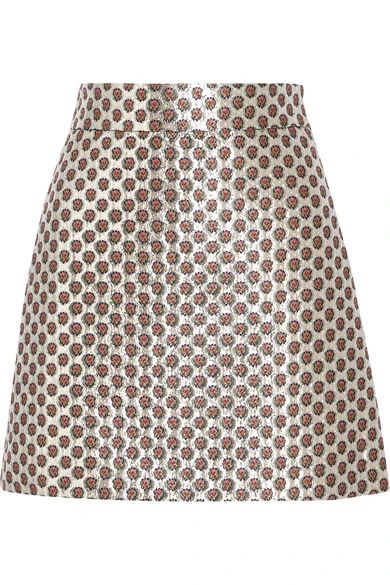 Floral-jacquard mini skirt | NET-A-PORTER (UK & EU)