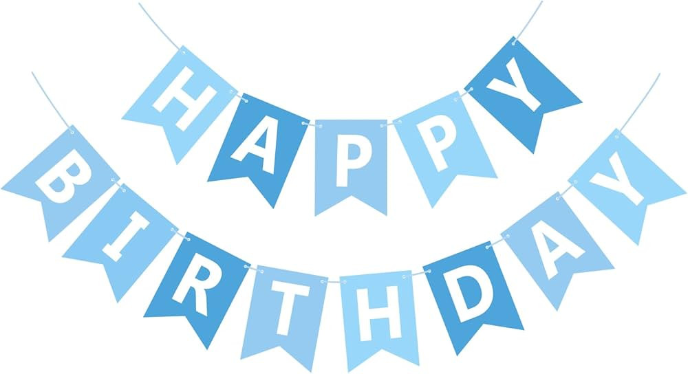 Happy Birthday Banner Sign, Birthday Garland Wall Door Banners Flag for Women Men Boys Girls Part... | Amazon (US)