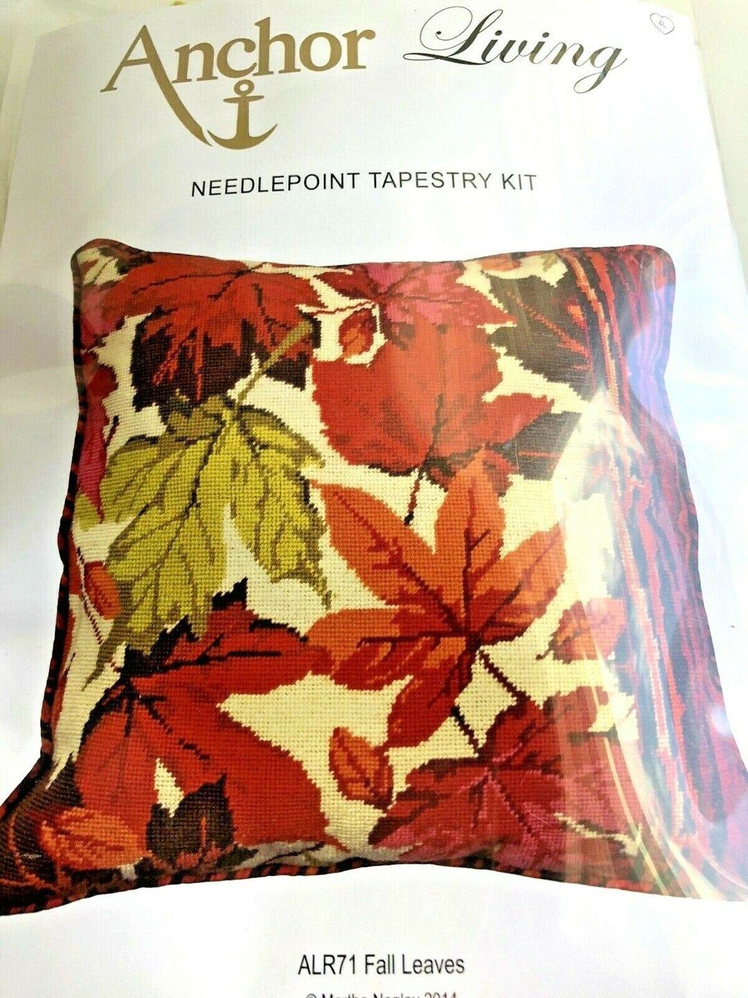 Anchor Living Fall Leaves Needlepoint Tapestry Pillow Kit Martha Negley 2014 NEW | Etsy (US)