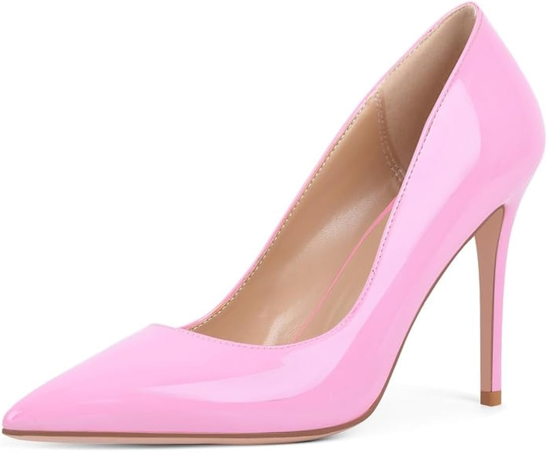 Women's Stiletto High Heels Pumps for Women-4IN Pointed Toe Classic Pumps for Dress Party Wedding... | Amazon (US)