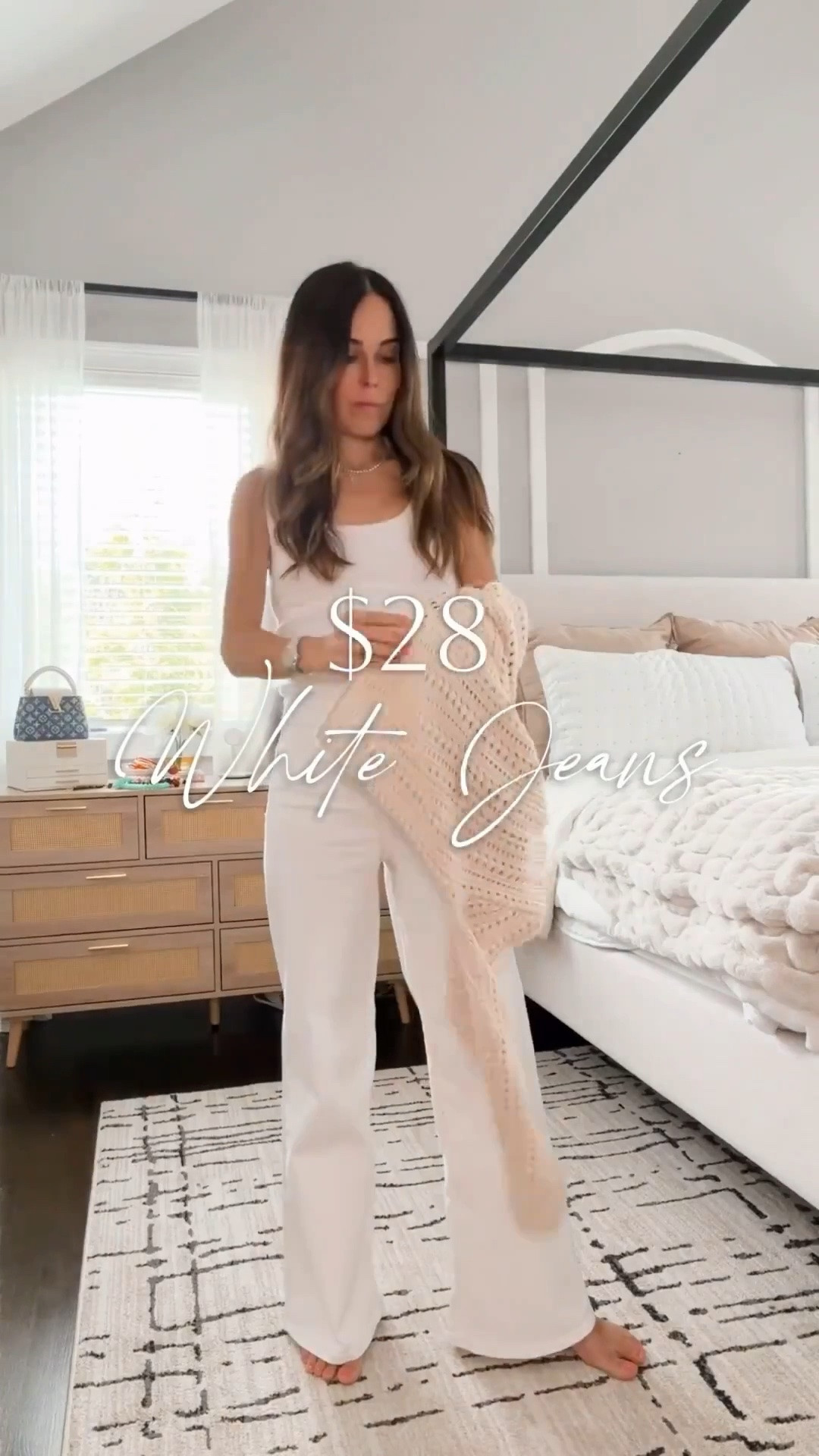 I did not expect $28 white jeans to be this good… but here we are 🙌🏻
Not see-through, impressive quality, and the perfect wide leg fit for spring

These are one of those “run, don’t walk” finds… you’ll wear them on repeat 🤍

#LTKOver40 #LTKSeasonal #LTKgrwm
