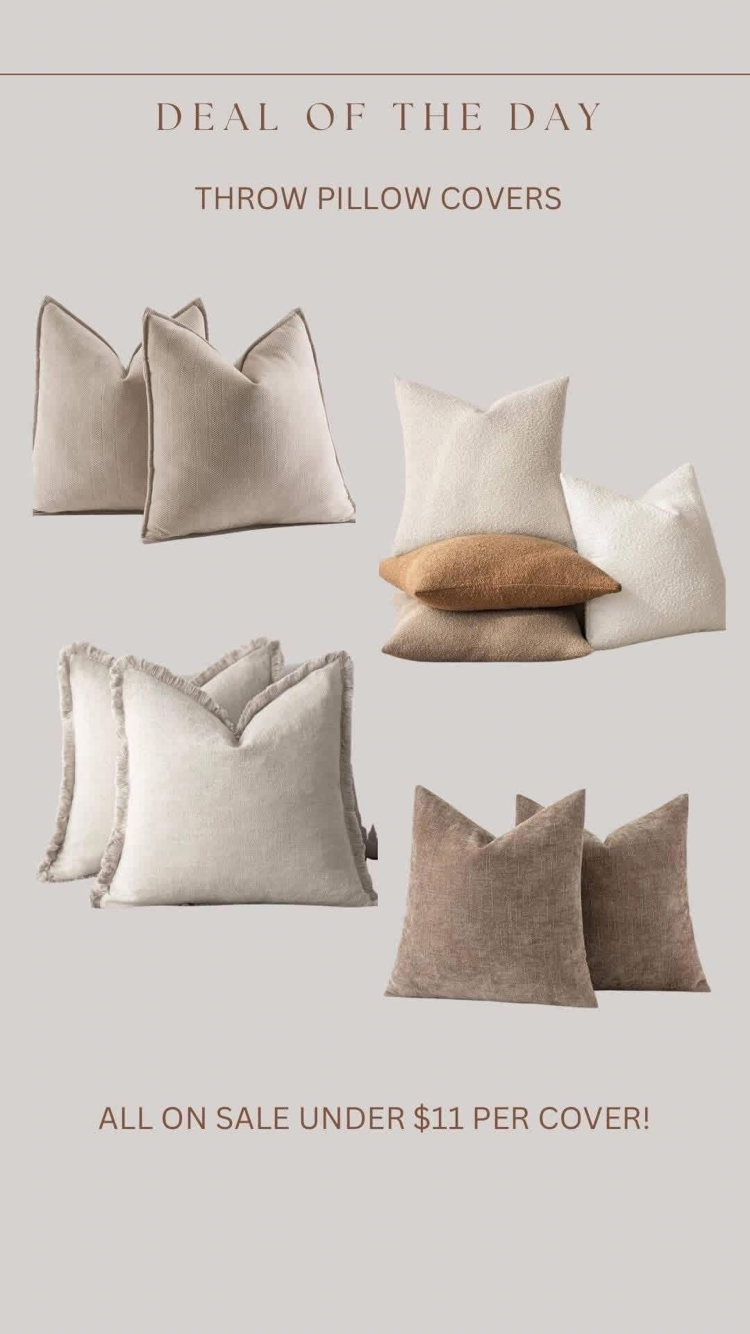 Gorgeous budget friendly neutral pillow covers!

#LTKFindsUnder50 #LTKmorningroutine #LTKHome